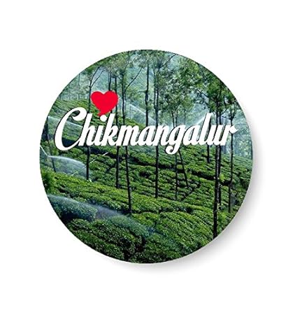 PEACOCKRIDE Love chikmangalur I Souvenir l Travel I Fridge Magnet (Metal, Multicolour, 75mm)