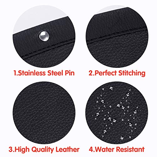 JUSTTOP-2-Pack-Car-Seat-Crevice-Storage-Box-PU-Full-Leather-Car-Seat-Crevice-Universal-Organizer-Storage-Box-to-Hold-Keys-Coins-Phone-Cards-Pens-etc-Black