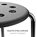 Yaheetech 17.3in Height Portable Plastic Stools Backless Round Top Kitchen Home, Garden & Living Pack of 5 Black