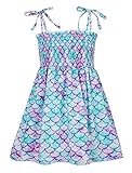 Vieille Toddler Girls Kids Sundress Cute Mermaid Summer Dress 4T 5T Casual Birthday Party Beachwear Midi Dresses