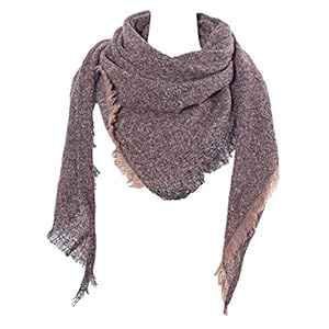 Wander Agio Womens Winter Scarfs Warm Scarf Half Shawls Triangle Scarves Stripe Plaid