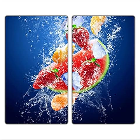 decorwelt | Herdabdeckplatten 2x30x52 cm Ceranfeldabdeckung 2-Teilig Universal Elektroherd Induktion Cover