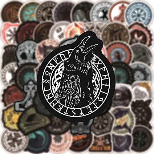 Viking Stickers for Laptop (100 PCS),Gift for Children Teens Adults Girl Boys,Waterproof Stickers for Water Bottle,Totem Vinyl Stickers for Scrapbook,Skateboard,Bike,Phone,Dairy - Image 3