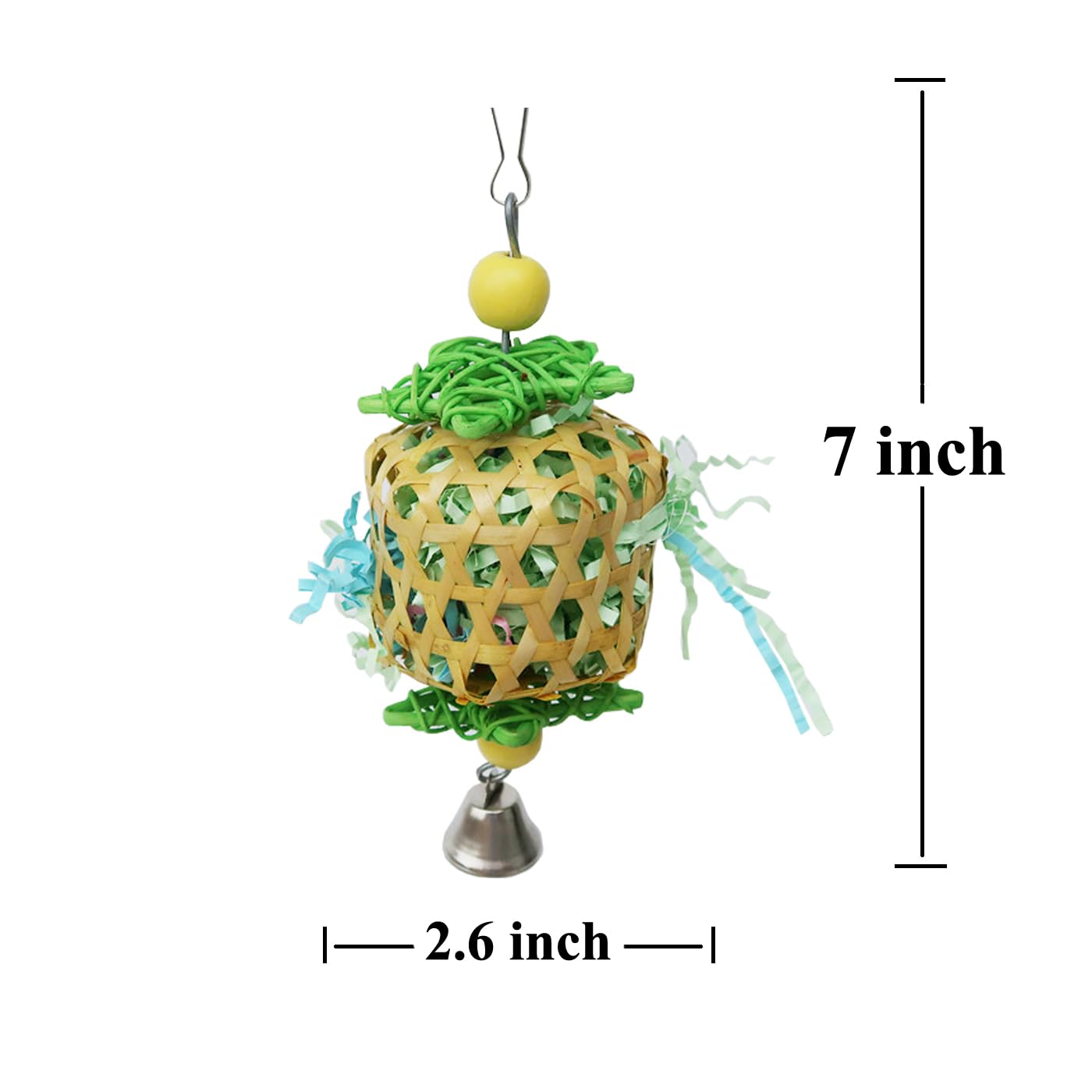 Bird Toys for Conures Parakeet, Birds Cage Accessories, Bird Shredding Foraging Toys for Cage - image 6