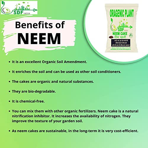 Image of SDF INDIA Neem Cake Powder for Plants 30KG - 100% Organic Neem Khali Fertilizer & Soil Conditioner | Rich in Natural Nutrients | Improves Soil Health & Root Development