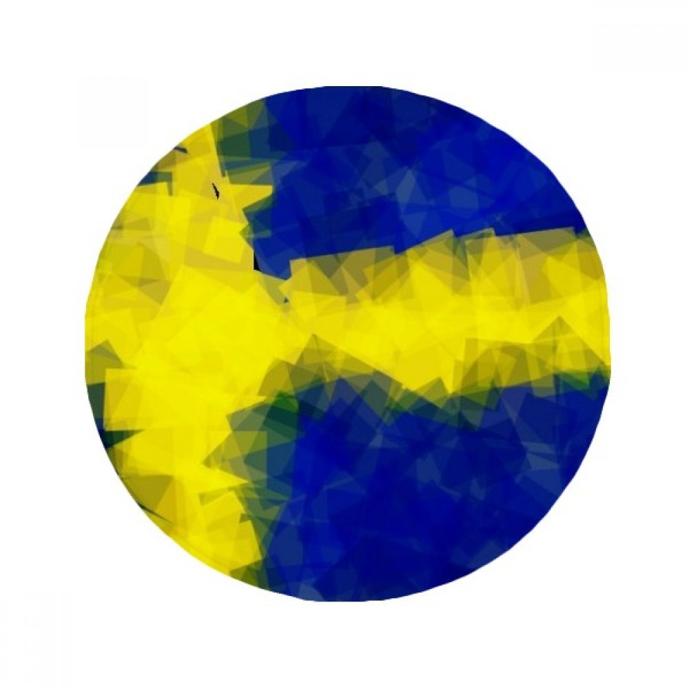 Tapis de douche rond drapeau suédois 80cm anti-glisse pour éviter les chutes en salle de bain