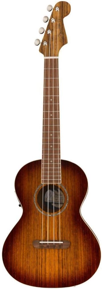 Fender Rincon Tenor Ukulele, Aged Cognac Burst, with Gig Bag