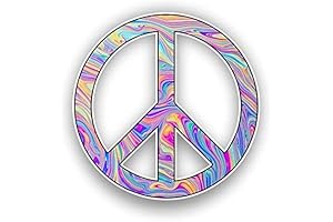 Grateful Dead Colorful Six Point Star Tie Dye Magnetic Car Bumper Sticker