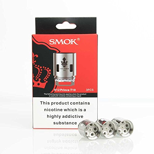 AUTHENTIC SMOK TFV12 PRINCE Replacement Coil 3pcs (V12 Prince-T10 / V12-T10)