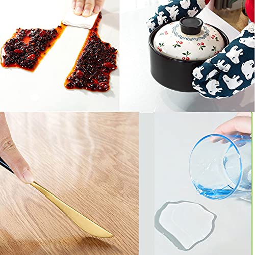Housse de table transparente pour protéger le bureau des enfants et les repas - 5