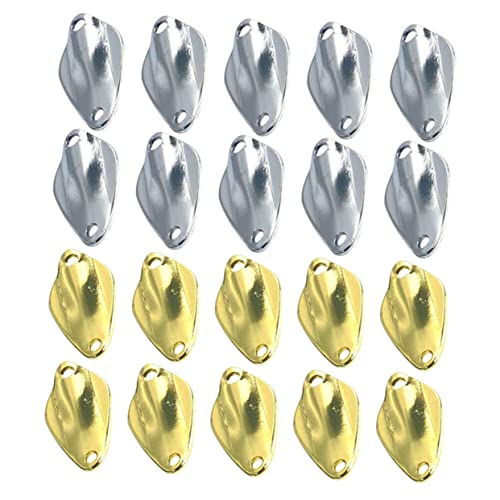 BESPORTBLE 20 Piezas Cebo De De Lentejuelas Cebos Falsos Universales Alicates De Pesca Equipo De Pesca Señuelos Bajos Soportes para Cañas De Pescar Señuelo Portátil para Peces Metal