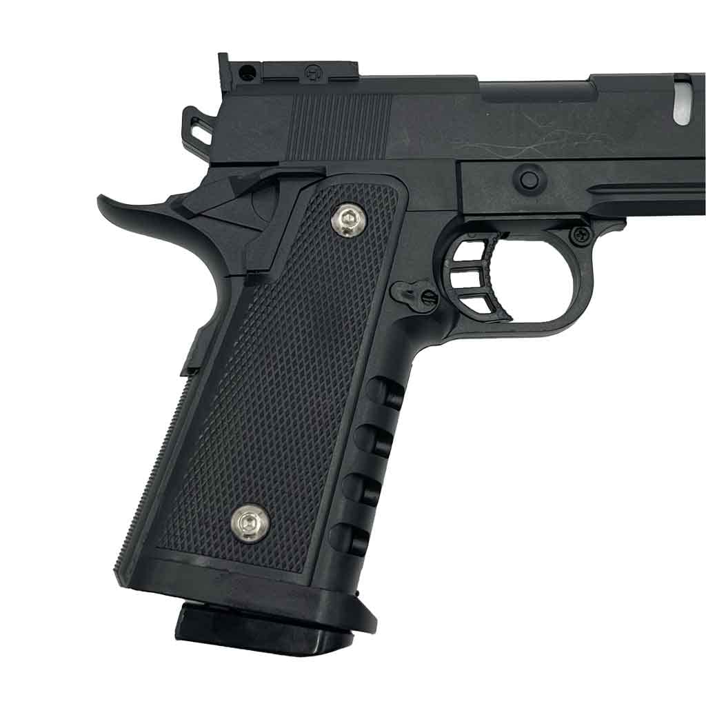 Saigo Hi-capa SG00060 Pistola Airsoft-Modello a Molla-Fuoco Manuale/Colpo per Colpo-Colore: Nero-Potenza 0,3 Joule