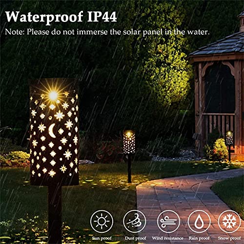 Jfrising Solar Lights Outdoor Waterproof Star Moon Lantern Decorative Solar Stake Light Hanging Lantern For Garden Patio Lawn Yard Pathway Holidays, Pack 1 #TOP3