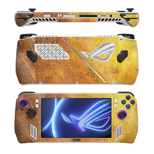 Image of MightySkins Glossy Glitter Skin Compatible with Asus ROG Ally - Textured Gold | Protective, Durable High-Gloss Glitter Finish | Easy to Apply