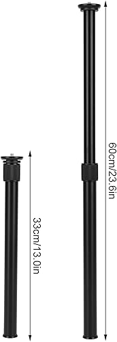 Miniatura 6 de Varilla de extensión de cámara, aleación de aluminio universal de 13.0-23.6 in, monopod de mano ajustable, soporte de montaje (negro)