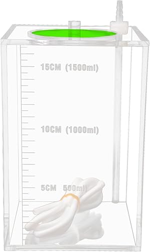 Miniatura 6 de Aquarium Choice Recipiente de almacenamiento de líquido con bomba dosificadora de acrílico para terrarios (4.25 * 4.25 * 6.5 pulgadas 1500ml1.5L