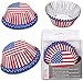 Produktbild 50 Party-Muffinförmchen * USA + Amerika * für Länderparty oder Geburtstag | Muffin Muffins Party Kindergeburtstag Mottoparty US Stars Stripes blau Weiss rot