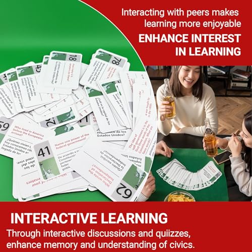 Tarjetas para La Ciudadania 2025 De Las 100 Preguntasï¼U.S. Citizenship Flash Cards 2025 - English/Spanish , US Civics Test Flash Cards Combo Setï¼Set with Bilingual Booklet   - Image 6