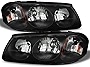 AKKON - For Chevy Impala Black OE Replacement Headlights Front Headlamps Driver/Passenger Left + Right Pair New