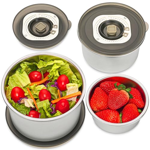 Everusely Stainless Steel Food Storage Containers (3-Pack)