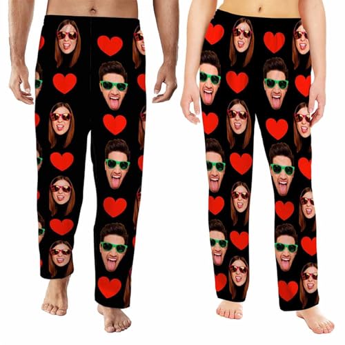 Personalized Pajamas Pants with Pocket,Funny Pjs For Men Women Customized Pjs Couple Pj Trousers2