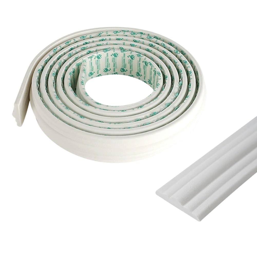 EVA Peel and Stick Wall Decoration Molding Trim, Self-Adhesive Wall Moulding Panels, Flexible DIY Wall Trim for Home Decor, Door, Window, Mirror Frame (16.4 Ft x 1.5'')