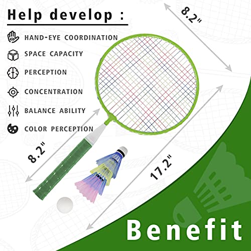 Badminton Rackets for Kids,Lightweight Badminton Racquet Game Set with