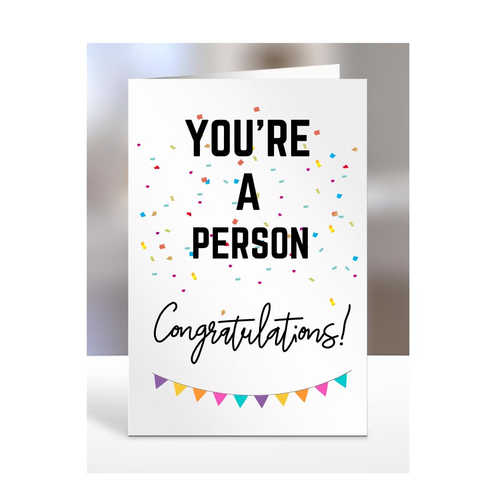 You're a Person card, gifts for men, women, him, her, female, male, presents for Christmas, new, congratulations, baby, you are, A5-173_171 โ image 1