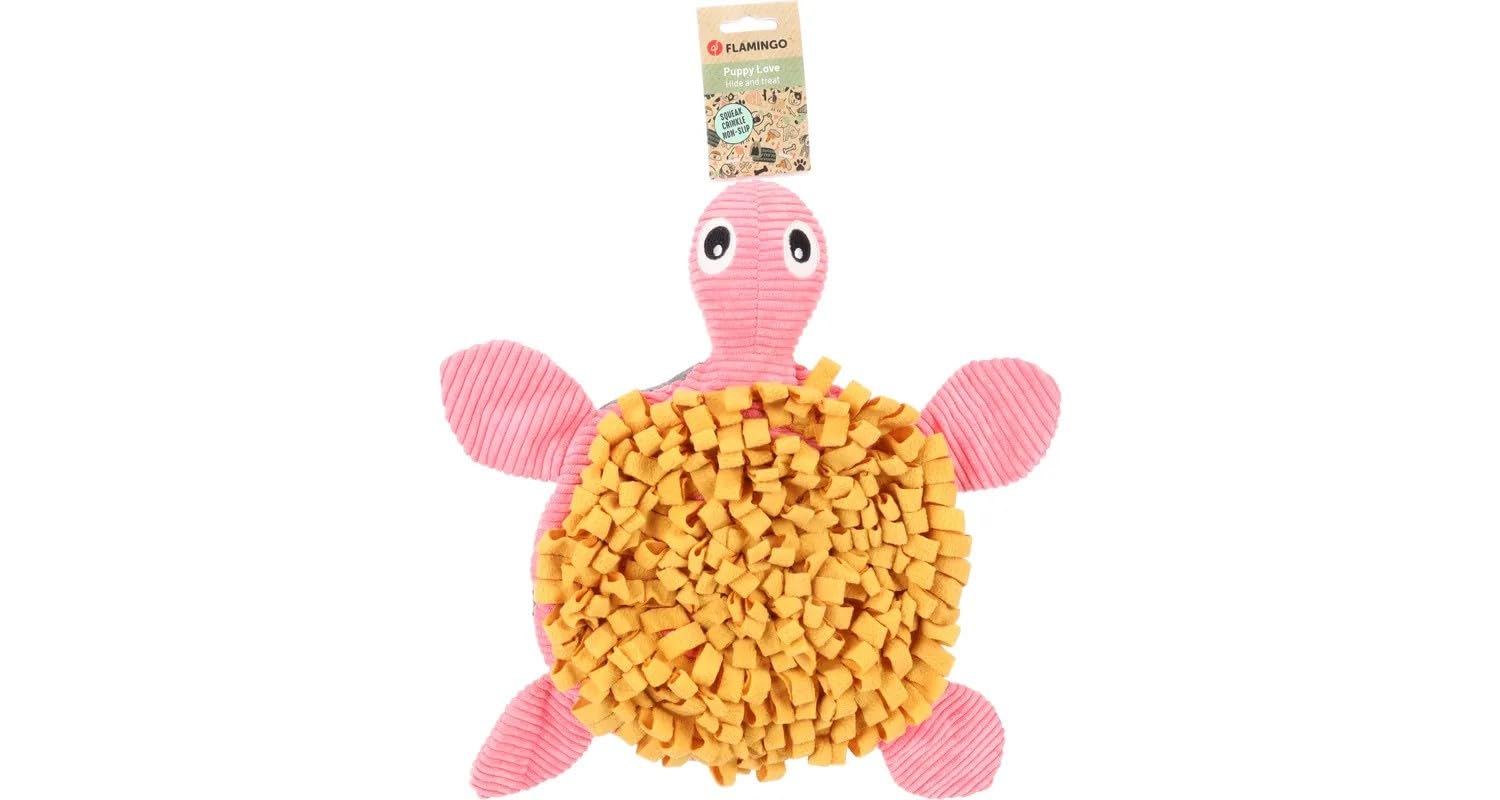 Flamingo SNIFFING MAT MORGANO TURTLE OCHRE/PINK 38x39x6,5CM