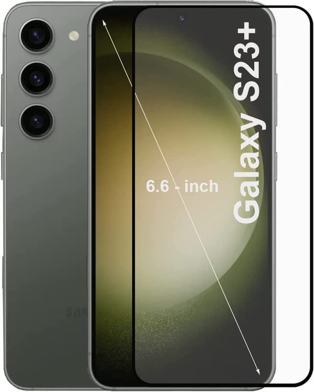 Image of ZARALA Compatible for Samsung Galaxy S23 Plus 5G Full Coverage 5D Tempered Glass [Anti-Glare] [Scratchproof] Screen Protector For Samsung Galaxy S23 Plus 5G - Black
