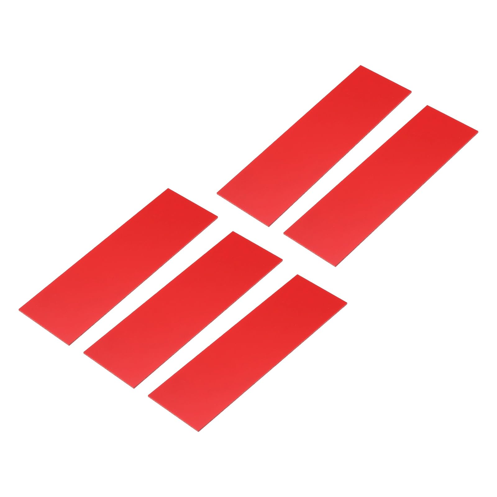 sourcing map 5Pcs Knife Handle Liner 6" x 2" x 0.04" G10 Spacer Sheets Handle Liners Material for Knife Scales Slabs Making Supplies Tool, Red