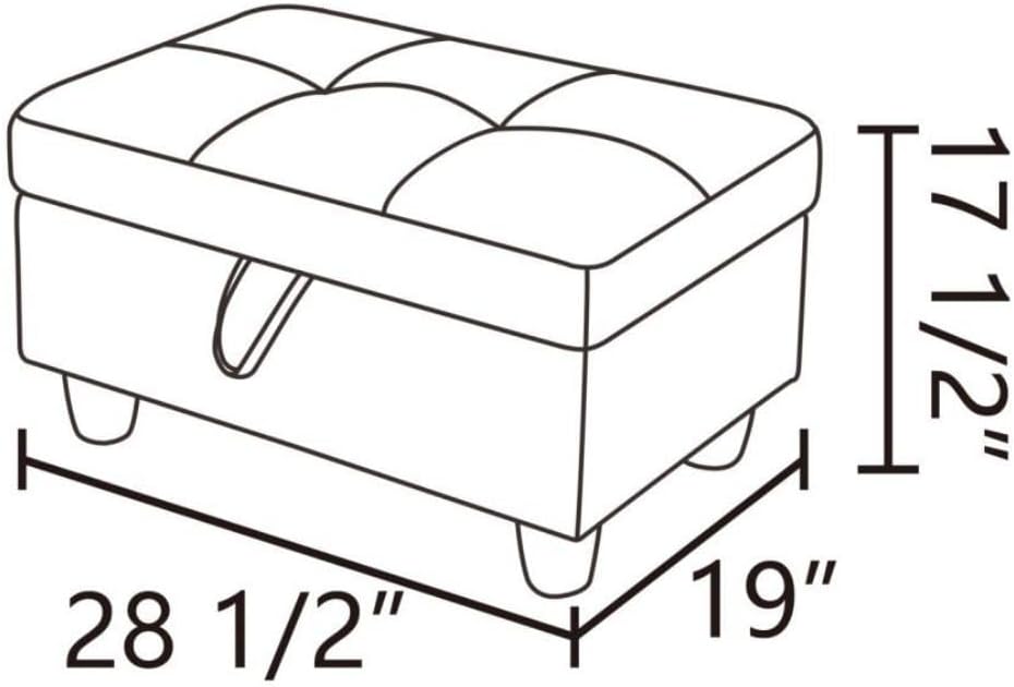 Ottoman Storage Ottoman Bench Linen Footrest Footstool with Hinged Lid for Living Room, Bedroom, Entryway, Grey-2, 28.5"X19"X17.5"