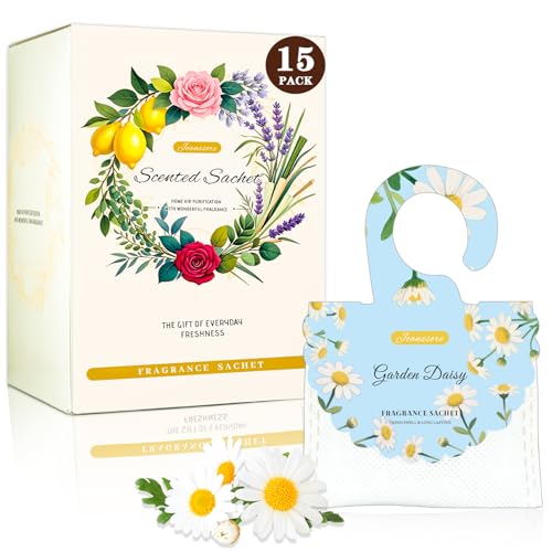 15 Packs Scented Sachets Bag for Drawers and Closets, Air Freshener for Home Fragrance Sachet,...