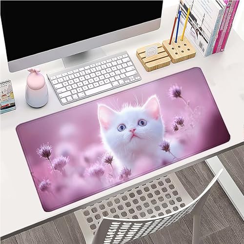 Tapis de souris imperméable rose 1500x800mm avec base caoutchouc antidérapant - 2