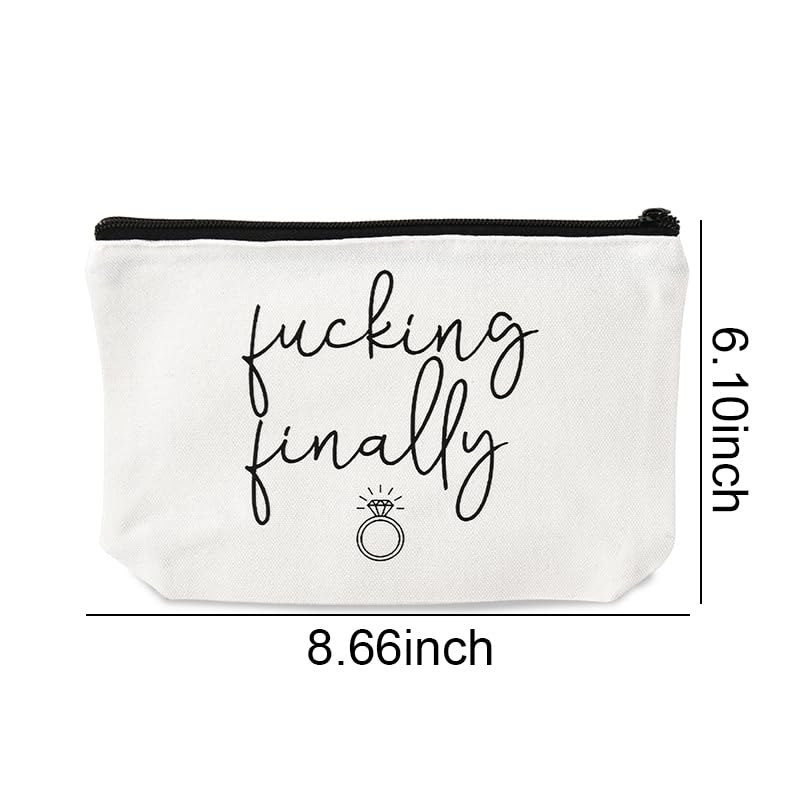 Bridal Shower Gifts for Bride Gifts Cosmetic Bag for Women Engagement Gifts for Her Bachelorette Party Favors Funny Wedding Gifts for Newlyweds Bride To Be Gift Makeup Bag Cute Engaged Gifts2
