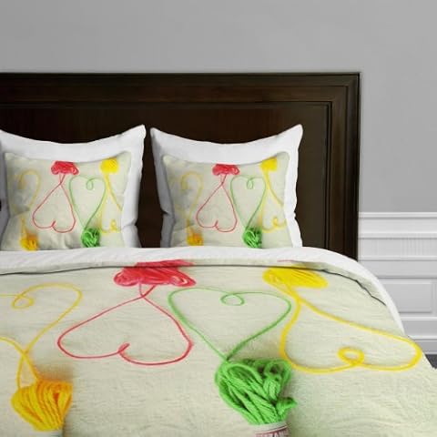 DENY Designs Happee Monkee Heart Strings Duvet Cover Cover