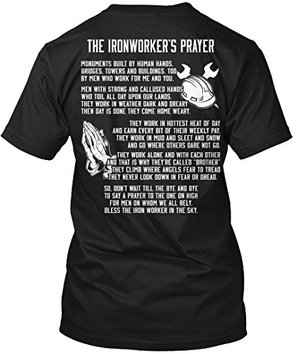 Ironworker Tshirt The Ironworker Prayer Ironworker Tshirt for Men Black