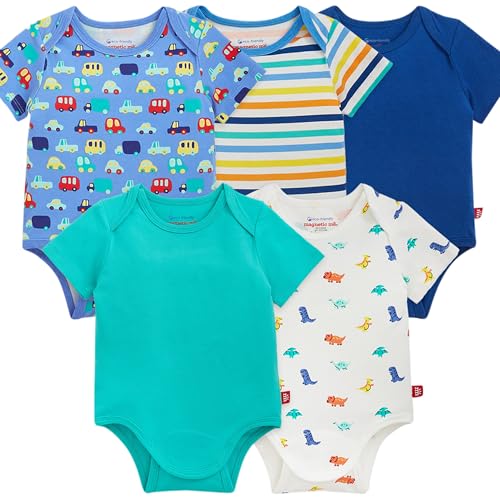 Image of Magnetic Me Cloudstretch 5-Pack Bundle | Magnetic Baby Bodysuits