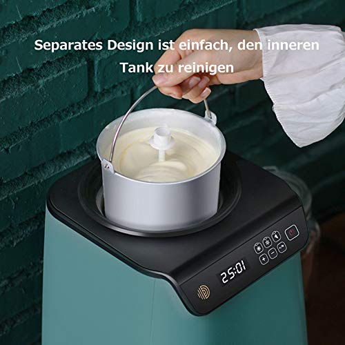 MNCYGJ Softeismaschine Für Zuhause Eismaschine Selbstkühlend, 1200ML Kapazität Kleiner Automatischer Mini Sorbetmaschine Slush EIS Maschine, Für Gelato Sorbet Tiefkühljoghurt – Bild 6