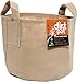 Hydrofarm Dirt Pot with Handle, 25 Gallon, Tan Flexible Portable Fabric Planter,