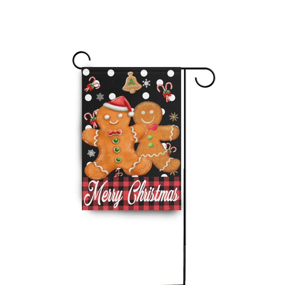 Weihnachts-Flagge Mit Lebkuchenmann – 71,1 X 101,6 Cm, Doppelseitig, Wetterfest & Bunt