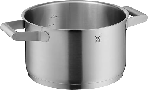 Miniatura 10 de WMF Comfort Line Advantage - Juego de cacerolas de inducción de 5 piezas con tapa de vidrio, acero inoxidable mate Cromargan, escala, apilable, sin