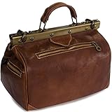 doktortasche reisetasche Nostalgie für die Sinne! Edles Vintage-Leder: Echtes hochwertiges Rindsleder in bester Qualität - ein robustes Leder welches vegetabil (pflanzlich) gegerbt wurde, das mit der Zeit eine herrliche Patina annimmt und einen wunderbaren Unisex Vintage Look bekommt, Retro-Chic, Urban Look für Sie & Ihn