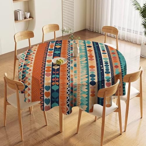 Nappe de table ronde imperméable pour protéger des taches d'huile