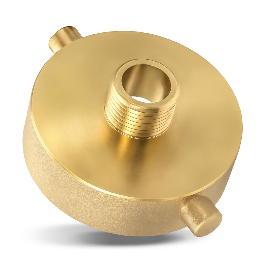 Uxsjakjsd Women's Gold 2-1/2In () X3/4In Ght Male Fire Hydrant Adapter Firehose Adapter Brass Fireequipment With Pin Lug 2-1/2X3/4In