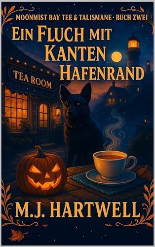 Ein Fluch mit Kanten am Hafenrand: Ein Café-Krimi über Rivalität – mit vertauschten Rezepten, eingenähten Segenssprüchen und dem hartnäckigen Gerücht von Flüchen (Moonmist Bay – Tee & Talismane 2)