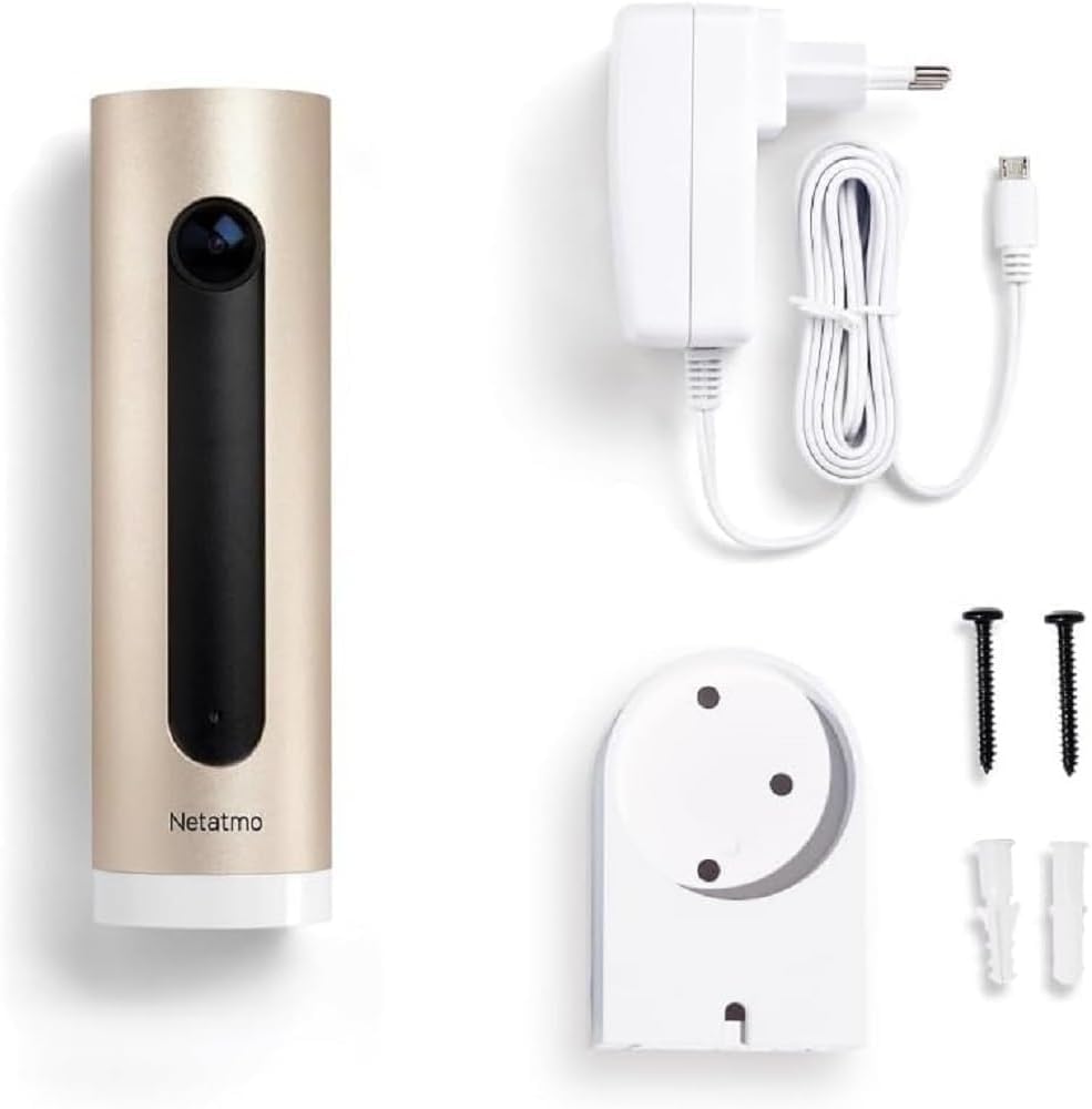 Netatmo Kamera Monitoringu Wewnętrznego, Złoty/Czarny, 45 x 45 x 155 mm