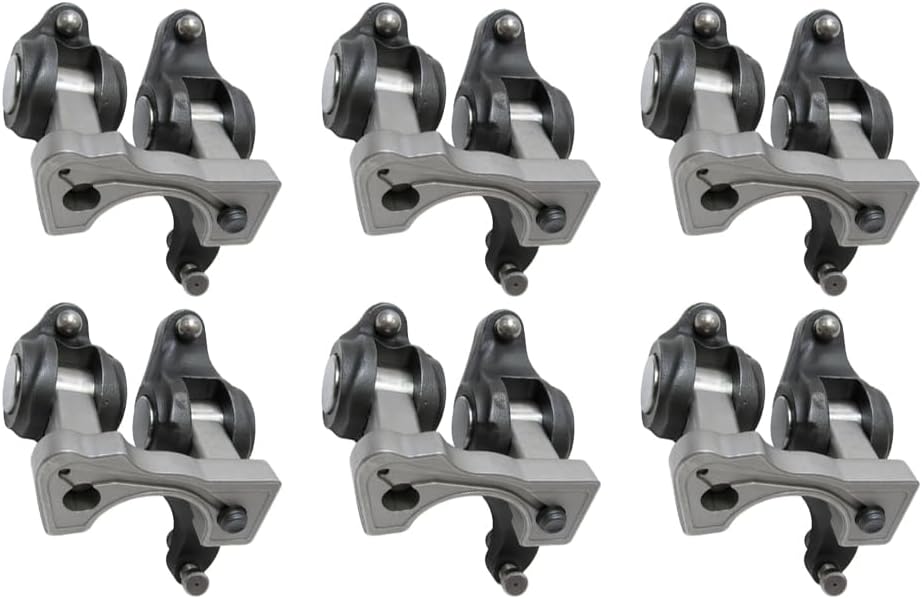 6Pcs Intake Rocker Arm Assembly 5253887 3941140 3966658 Compatible with Cummins Engine QSC8.3 6C8.3 B3.3 B6.7 ISB6.7 ISBE4 ISC8.3 ISF2.8 ISL8.9 QSL9.3