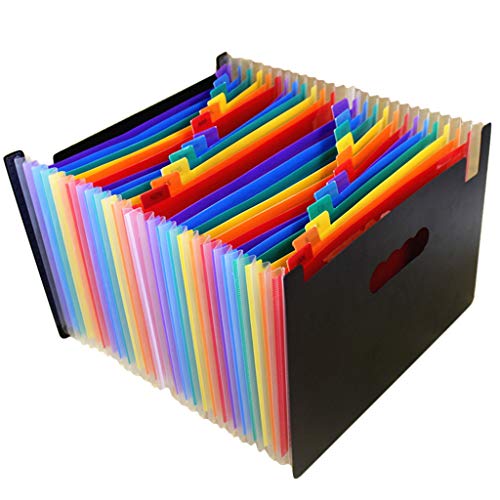 Organizador de pasta de arquivo expansível A4 da Fityle, 12 24 37 48 bolsos, Multicor, 13 Pockets