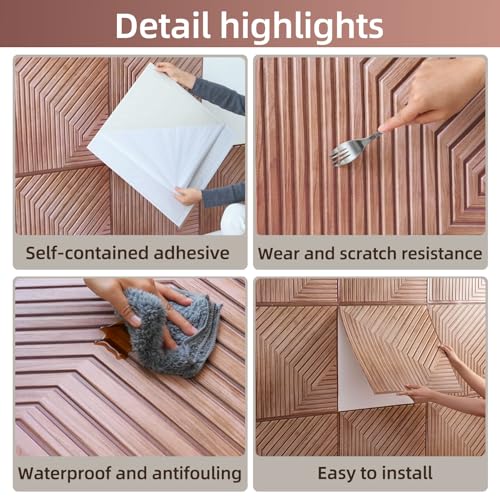 Paneles de pared 3D autoadhesivos para renovar el baño sin obras 4